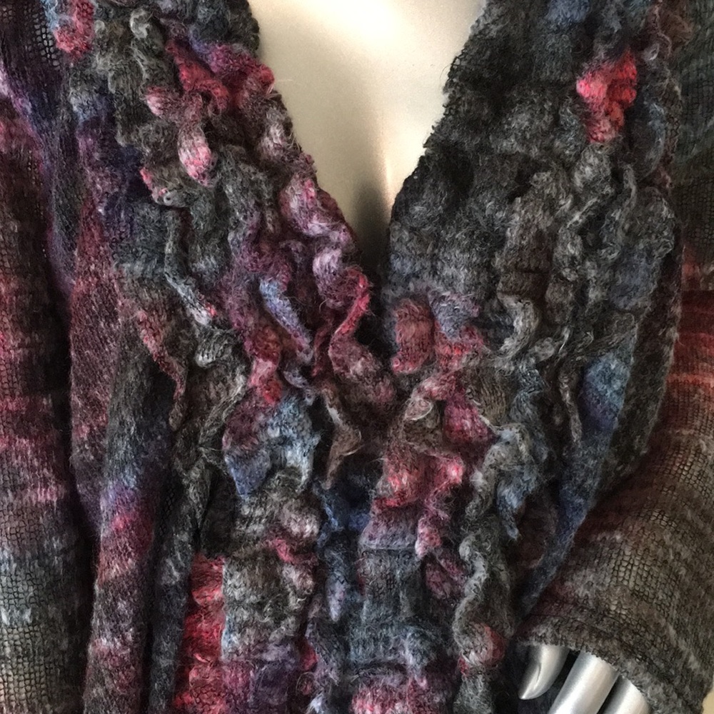 C. Oliver Ruffle Cardigan Sweater - Picture 9 of 11